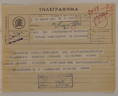 Βουλευτικό τηλεγράφημα