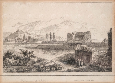 Patras vue de Terre. Ερείπια παλαιού Ναού στο χώρο του Ι. Ναού Αγίου Ανδρέα