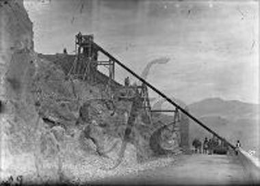 Slide to remove the excavated earth
