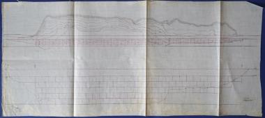 Section of a canal with a platform
