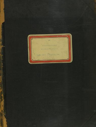 Correspondence Protocol 1912 - 1913