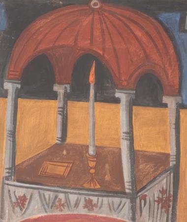 Fragment of a fresco in the Holy Altar