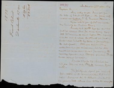 Letter sent by Calvert, Frank to Schliemann, Heinrich, 1872