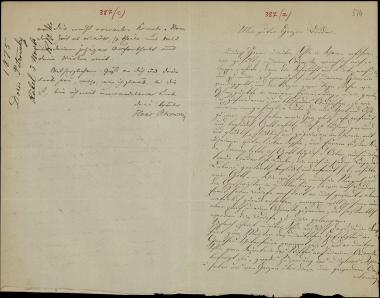 Letter sent by Petrowsky, Doris and Petrowsky, Hans to Schliemann, Heinrich, 1875