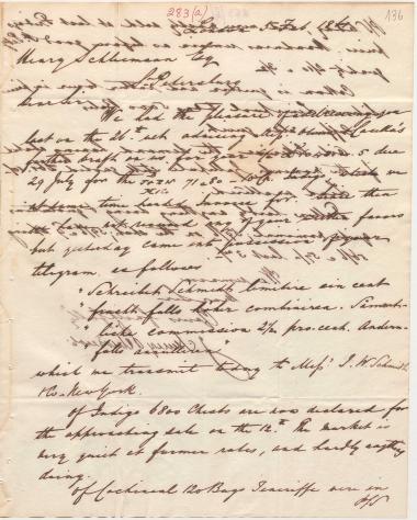 Letter sent by Schröder, Henry J. & Co. to Schliemann, Heinrich, 1861