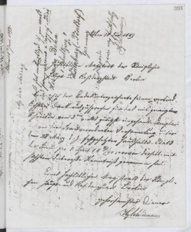 Copy of letter by Schliemann, Heinrich to Berlin-Magistrat hiesiger Königlicher Haupt-und Residentzstadt, 1889