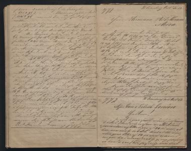 Copy of letter by Schliemann, Heinrich to Wibbelmann, Hermann, 1853