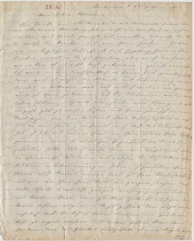 Letter sent by Hepner, W. to Schliemann, Heinrich, 1853