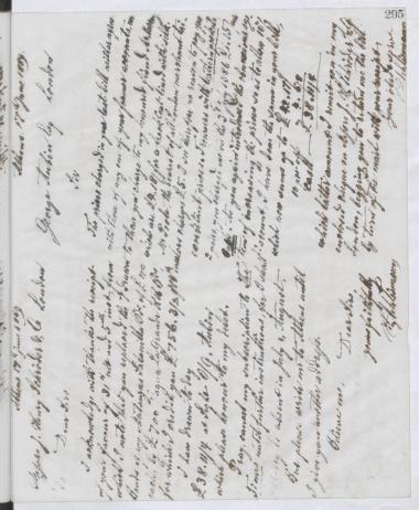 Copy of letter by Schliemann, Heinrich to Schröder, Henry J. & Co. 1889