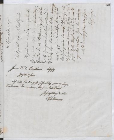 Copy of letter by Schliemann, Heinrich to Néchat Effendi, 1890