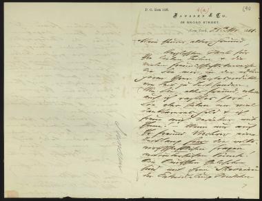 Letter sent by Janssen, Gerhard to Schliemann, Heinrich, 1881
