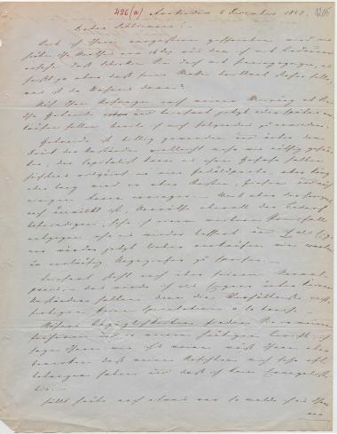 Letter sent by Hepner, W. to Schliemann, Heinrich, 1857