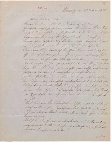 Letter sent by Schliemann, Ernst Wilhelm to Schliemann, Heinrich, 1858