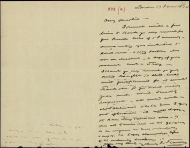 Letter sent by Tiarks, Henry Frederick to Schliemann, Heinrich, 1874