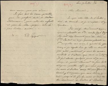 Letter sent by Egger, Elisabeth to Schliemann, Heinrich, 1884