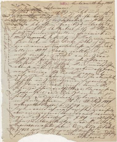 Letter sent by Frenzel, Anton to Schliemann, Heinrich, 1848
