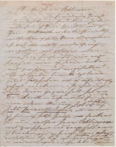 Letter sent by Weissenborn, Edmond to Schliemann, Heinrich, 1860
