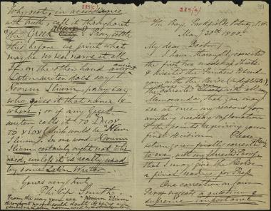 Letter sent by Smith, Philip to Schliemann, Heinrich, 1880