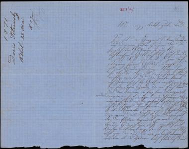 Letter sent by Petrowsky, Doris to Schliemann, Heinrich, 1871