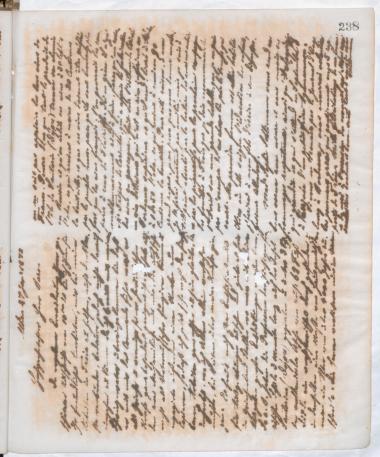 Copy of letter by Schliemann, Heinrich to Witzleben, A. 1872