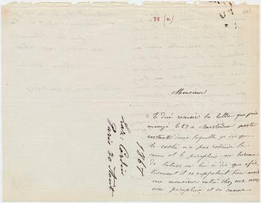 Letter sent by Cordin, Maria to Schliemann, Heinrich, 1867