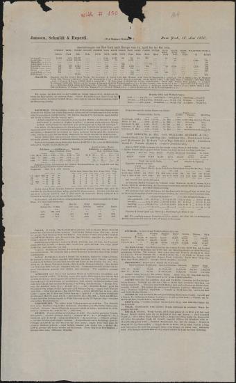 Letter sent by Janssen, Schmidt & Ruperti to unknown receiver, 1870