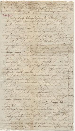 Letter sent by Schliemann, Louis to Schliemann, Heinrich, 1848