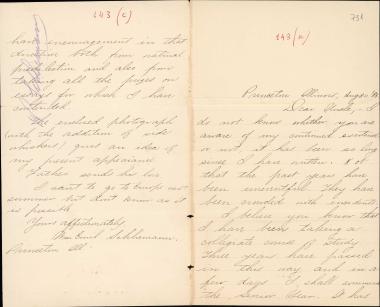 Letter sent by Schliemann, William Emil to Schliemann, Heinrich, 1883