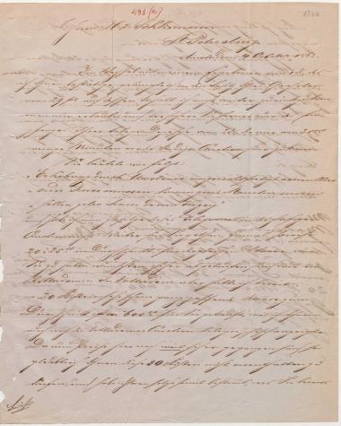 Letter sent by Quien, F. C. to Schliemann, Heinrich, 1862
