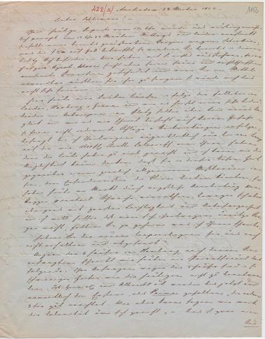 Letter sent by Hepner, W. to Schliemann, Heinrich, 1857