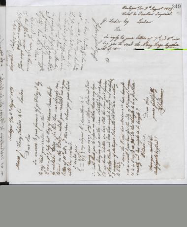 Copy of letter by Schliemann, Heinrich to Korff, Julius, 1889