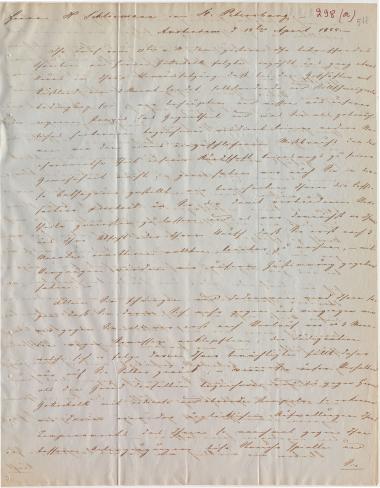 Letter sent by Hoyack, L. & Co. to Schliemann, Heinrich, 1855