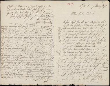 Letter sent by Kühse, Wilhelmine  and Schliemann, Elise to Schliemann, Heinrich, 1871