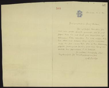 Letter sent by Rohlfs, Gerhard to Schliemann, Heinrich, 1880