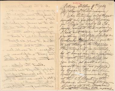 Letter sent by Smith, Philip to Schliemann, Heinrich, 1883