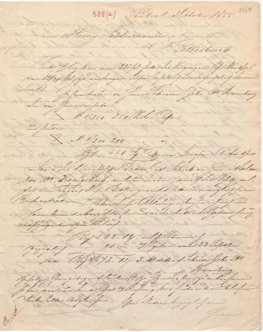 Letter sent by Minlos, L. to Schliemann, Heinrich, 1855