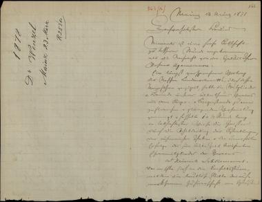Letter sent by Wenzel, D. to Schliemann, Heinrich, 1878