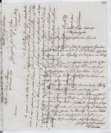 Copy of letter by Schliemann, Heinrich to Naue, Julius, 1890