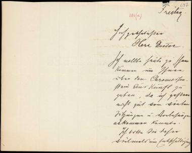 Letter sent by Χρηστομάνος, Α. Κ. to Schliemann, Heinrich, 1889