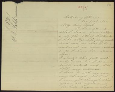 Letter sent by Schliemann, William Emil to Schliemann, Heinrich, 1880