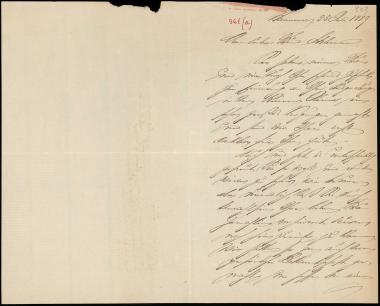 Letter sent by Schröder, Henry J. to Schliemann, Heinrich, 1889