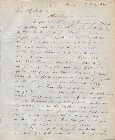 Letter sent by Schröder, G. H. & P. D. to Schliemann, Heinrich, 1847