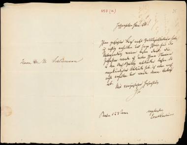 Letter sent by Curtius, Ernst W. to Schliemann, Heinrich, 1872