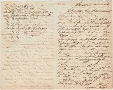 Letter sent by Behrens, H. Otto to Schliemann, Heinrich, 1868