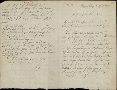 Letter sent by Schels, August to Schliemann, Heinrich, 1877