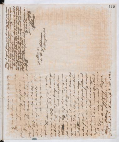 Copy of letter by Schliemann, Heinrich to Parsons, Charles, 1869