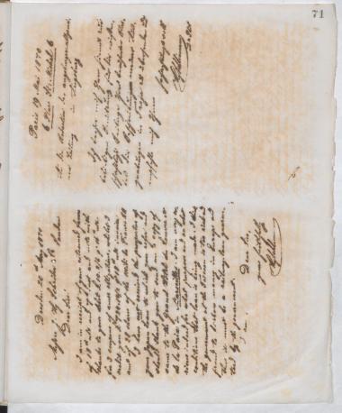 Copy of letter by Schliemann, Heinrich to Schröder, Henry J. & Co. 1870