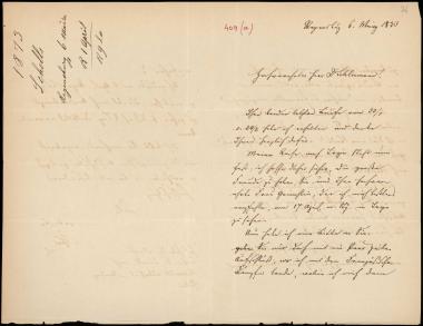 Letter sent by Schels, August to Schliemann, Heinrich, 1873