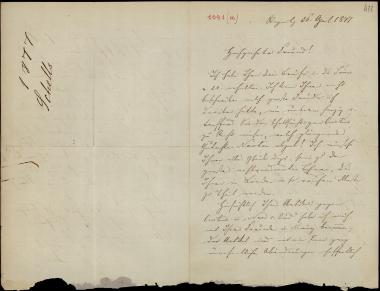 Letter sent by Schels, August to Schliemann, Heinrich, 1877