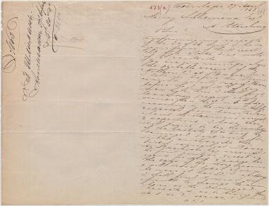Letter sent by Schliemann, Ernst Wilhelm to Schliemann, Heinrich, 1863
